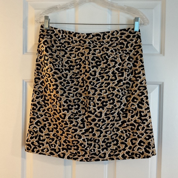 Talbots Black and Tan Leopard Mini Skirt - Picture 1 of 3
